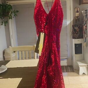 Hot Pink Sequin Dress